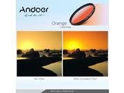 Andoer GND Graduated Orange 52mm Filter Graduated Neutral Density Filter for Canon Nikon DSLR 52mm Camera Lens
