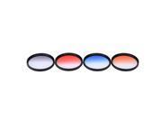 Andoer Professional 62mm GND Graduated Filter Set GND4 0.6 Gray Blue Orange Red Graduated Neutral Density Filter for Canon Nikon DSLR 62mm Camera Lens