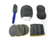 New Microfiber 9PCS Set Auto Cleaning Kit Eco friendly Towel Cleaning Cloth Tools