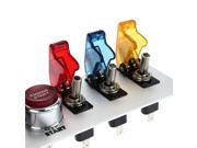 Flip up Start Ignition 3 Rockers Switch Panel Button DIY with LED Indication 12V