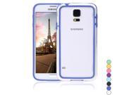 Colorful TPU PC Bumper Frame Case Cover for Samsung Galaxy S5 i9600 Blue