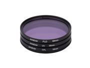 Andoer 58mm UV CPL FLD Circular Filter Kit Circular Polarizer Filter Fluorescent Filter with Bag for Nikon Canon Pentax Sony DSLR Camera