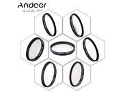 Andoer 52mm UV CPL Star8 Close up 1 2 4 10 Photography Filter for Canon Nikon Sony DSLR Camera Lens