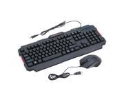 Warwolf USB Wired Gaming Keyboard Optical Mouse 3 Buttons Mice Combo Set Kit for PC Laptop Notebook Desktop