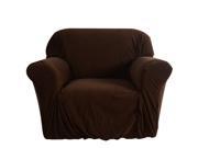 High Quality Elastic Soft Polyester Spandex Slipcover Couch Sofa Cover 1 Seater Brown