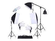 Photography Studio Lighting Kit 3pcs Softbox Tripod Stand 45W 135W Bulb Cantilever with Oxford Bag