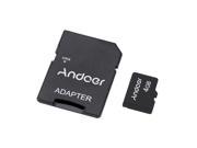 Andoer 4GB Class 10 Memory Card TF Card Adapter Card Reader USB Flash Drive for Camera Car Camera Cell Phone Table PC GPS