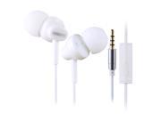 In ear Stereo Bass Headphones Earphone Headset with Microphone Earbud Gold Plating 3.5mm Aux In Jack Listening Music for iPhone Samsung iPod Smartphone MP4 3 Ta