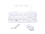 FOREV USB Wired Office Business Keyboard 3D Optical Mouse Combo Set Kit for PC Laptop Notebook Desktop