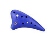 12 Holes Plastic Ocarina Flute Alto C Musical Instrument with Music Score for Music Lover and Beginner