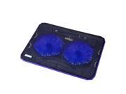 COOL COLD Ultra Slim Silent Laptop Notebook Cooling Cooler Pad Radiator with Dual 140mm Blue LED Fans