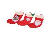 Hot Sale Christmas Tree Hanging Socks Stockings for Chimney Snowman Ornament Candy Bag XMAS Decoration 3pcs