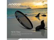 Andoer 52mm ND4 Filter Neutral Density Photography Filter for Nikon Canon Sony DSLR Cameras