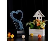 LIXADA 3D LED Lamp Light USB Loving Heart Colorful Night Light for Wedding Deco Innovative Christmas Gift Present