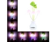 LED Color Change Light Sensor Energy Saving Lotus Leaf Flower Plant Potted Bed Decor Night Lamp Home Illumination