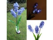 Outdoor Water Resistant Powerfrugal Solar Power Ni MH Battery Landscape 3 Hyacinth Flowers 9 LED Lamps for Garden House Decoration