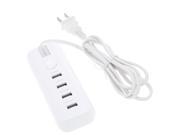 US Plug 4 Ports USB Power Charger Socket with Switch Maximum for Samsung Android Phone Tablet Camera MP4