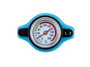 Thermostatic Radiator Cap Cover with Water Temp Temperature Gauge 0.9 1.1 1.3BAR Blue