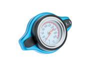 Thermostatic Radiator Cap Cover with Water Temp Temperature Gauge 0.9 1.1 1.3BAR Blue