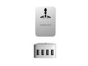 dodocool 20W 4A Smart 4 USB Charging Port Portable Multi function Travel Power Adapter Wall Charger with Universal AC