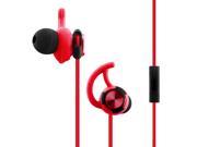 GEVO In Ear Headphone Stereo Bass Music Headset Noise Cancelling Line Control Earphone Hands free with Mic Red for iPhone 6S Plus SE Samsung S7 S6 Note 5 Other