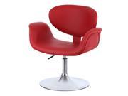 IKAYAA Modern Ergonomic Adjustable PU Leather Salon Barber Chair Stool Padded Pneumatic Haidresser Chair