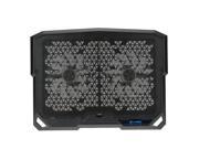 BUJIAN Portable USB Laptop Cooling Pad Cooler Base Chill Mat Radiator up to 1200 RPM with 2 LED Fans for Notebook No More Than 15.6
