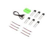 Super Fly Sets X6 Charger with 6Pcs 3.7V 200mAh Lipo Battery for Wltoys V911 V911 1 V911 2 F929 F939