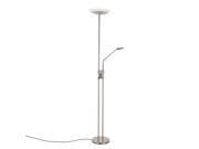 Tomshine 71 Inch 15W LED Floor Lamp with 3W LED Side Light AC100V 240V Iron 1200LM and 240LM Stepless Dimmable Adjustable Gooseneck Double Rotatable Lampshade L