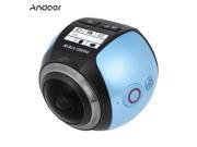 Andoer V1 360 Degree Panorama Camera Wifi 2448P 30FPS 16M Fisheye Film Source for Virtual Glasses VR Action Sports Outdoor Activities Camera Camcorder Car DVR