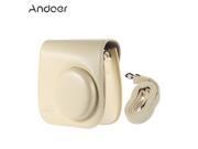 Andoer Leather Camera Case Bag Cover for Fuji Fujifilm Instax Mini8 Mini8s Single Shoulder Bag