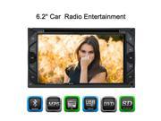 6.2 Universal 2 Din HD Car Stereo DVD Player Bluetooth Radio Entertainment Touch Screen FM Radio USB Port