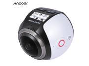 Andoer V1 360 Degree Panorama Camera Wifi 2448P 30FPS 16M Fisheye Film Source for Virtual Glasses VR Action Sports Outdoor Activities Camera Camcorder Car DVR