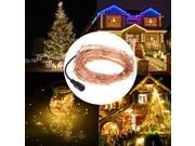 20m 66ft 200 LEDs Outdoor Copper String Wire Lights Dimmable LED String Lights Flash Strobe Water resistant IP65 Decorative Firefly Rope Lights Warm White with