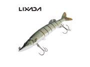 LIXADA 8 20cm 66g Lifelike Multi jointed 8 segement Pike Muskie Fishing Lure Swimbait Crankbait Hard Bait Fish Treble Hook Tackle