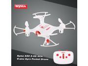 Original Syma X20 2.4G 4CH 6 aixs Gyro Pocket Drone RC Quacopter RTF with Headless Mode Altitude Hold 3D flip Function