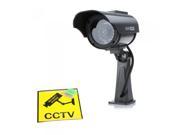 Waterproof Solar Powered Fake Dummy Security Camera with LED Light Indoor Outdoor