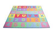 ProSource Puzzle Alphabet and Numbers Foam PlayMat for Kids 36 tiles with edges