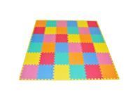 ProSource Puzzle Solid Foam Play Mat for Kids 36 tiles with edges