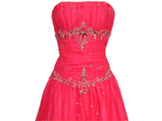 Beaded Mesh Fairy Prom Dress Formal Ball Gown