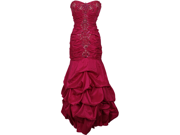 Beaded Embroidered Taffeta Long Gown Prom Holiday Dress