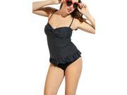 Polka Dot Ruffle Tankini Swimsuit Bathing Suit SET