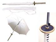 41 Choju longevity white samurai handle umbrella