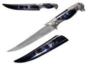 13 1 2 inch Fantasy Dagger with Blue Scabbard