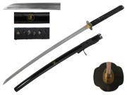 41 inch Musha Hand Forged Reverse Blade Samurai Sword Black