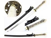Ivory Dragon Samurai Sword Black