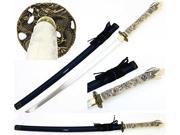 Ivory Dragon Samurai Sword Blue