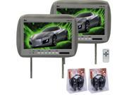 Tview T110plgr 11.2 Gray Car Headrest Widescreen Lcd Monitors W Remotes