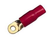 NEW XSCORPION RT8R GOLD PLATED RING TERMINALS WITH 5 16 HOLE 8 GA RED