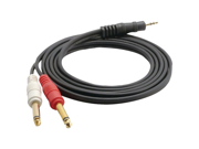 Pyle pro Pcbl43ft6 12 gauge 3.5mm Male Stereo To Dual 1 4 Female Mono Y cable Adapter 6 Ft